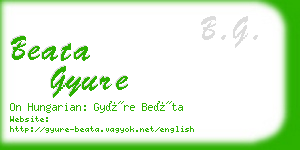 beata gyure business card